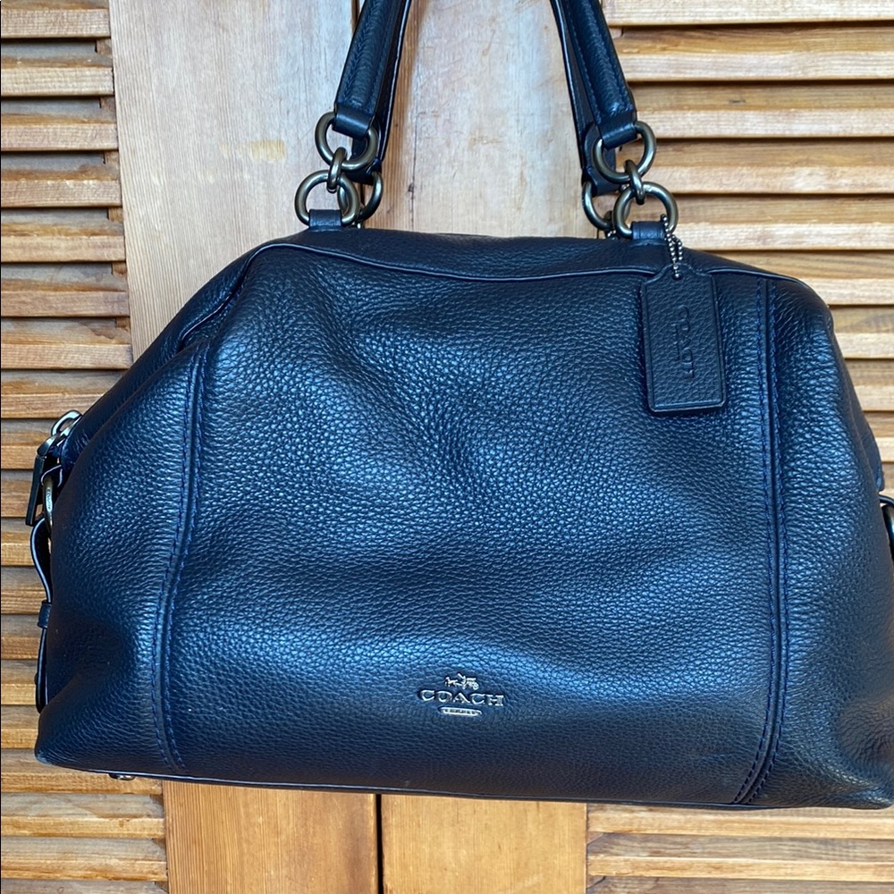 Coach Midnight Blue Leather Satchel